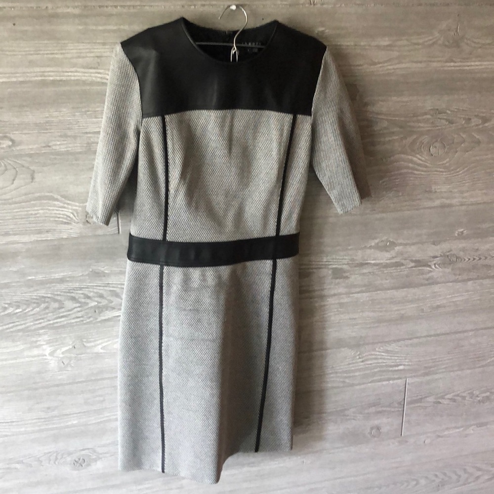 Black and white theory dress